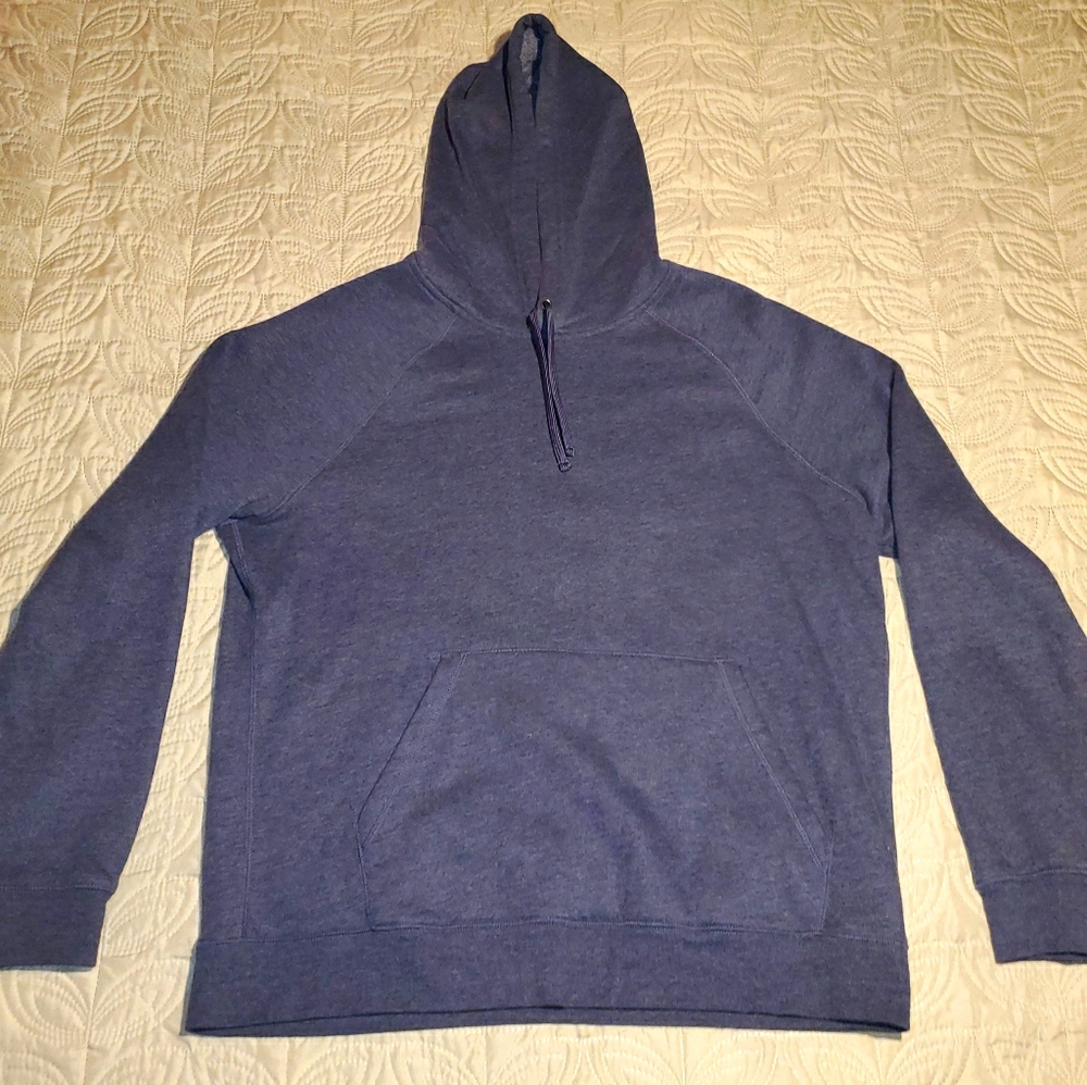 Mens blue hooded sweatshirt